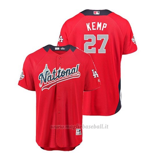 Maglia Baseball Uomo All Star Game Los Angeles Dodgers Matt Kemp 2018 1ªRun Derby National League Rosso